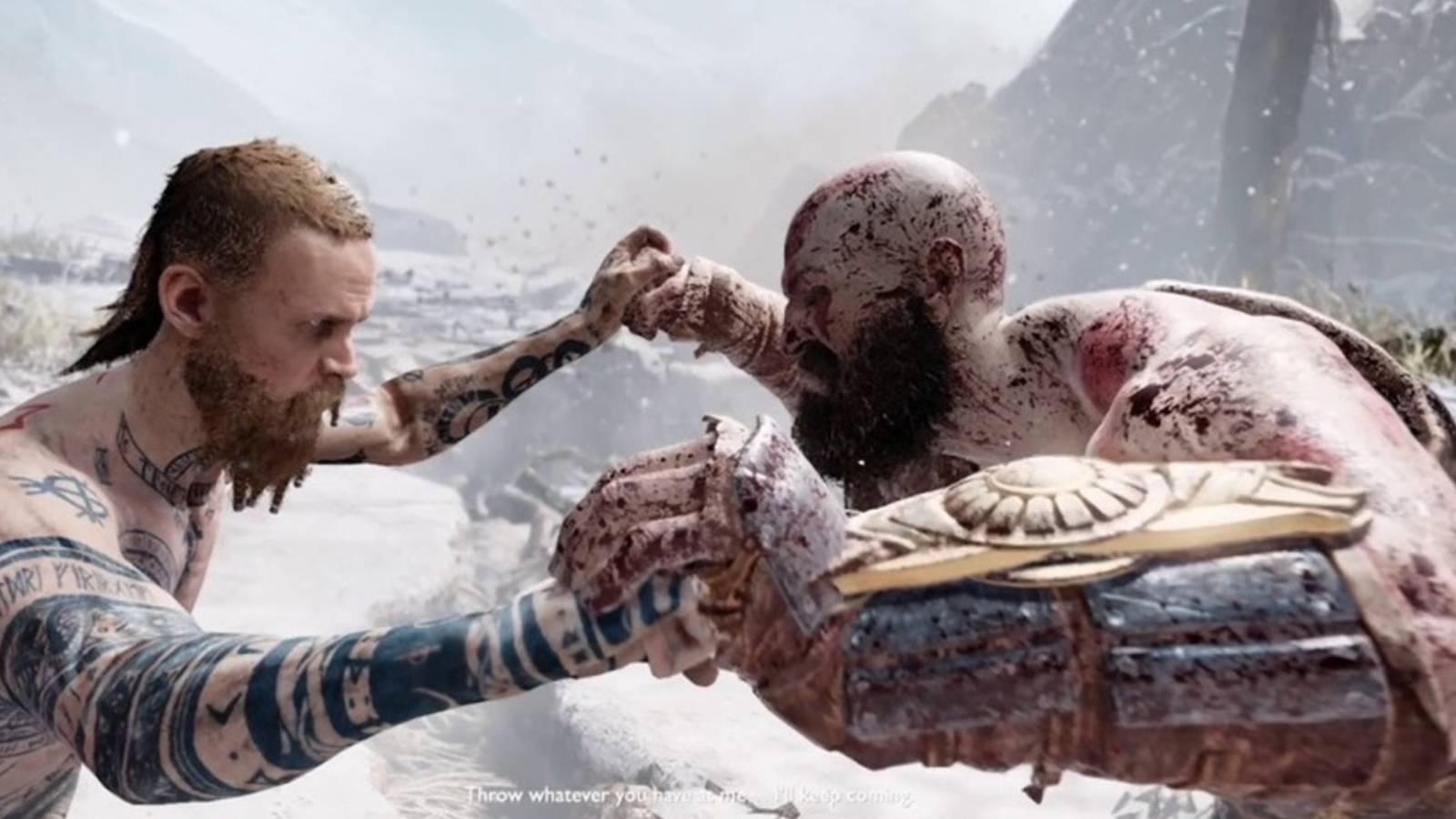God of War Kratos Baldur Fight