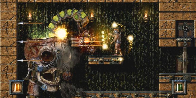 Unnamed champion battling against one of the Great Guardians