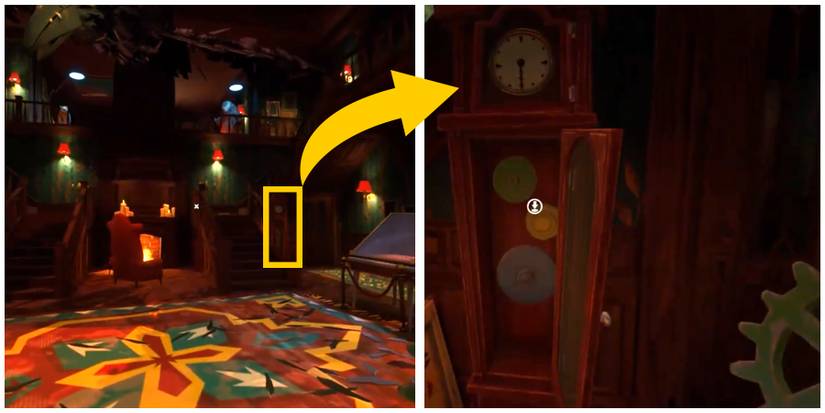 grandfather clock location in hello neighbor 2