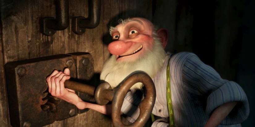 Grandsanta with a key in Arthur Christmas