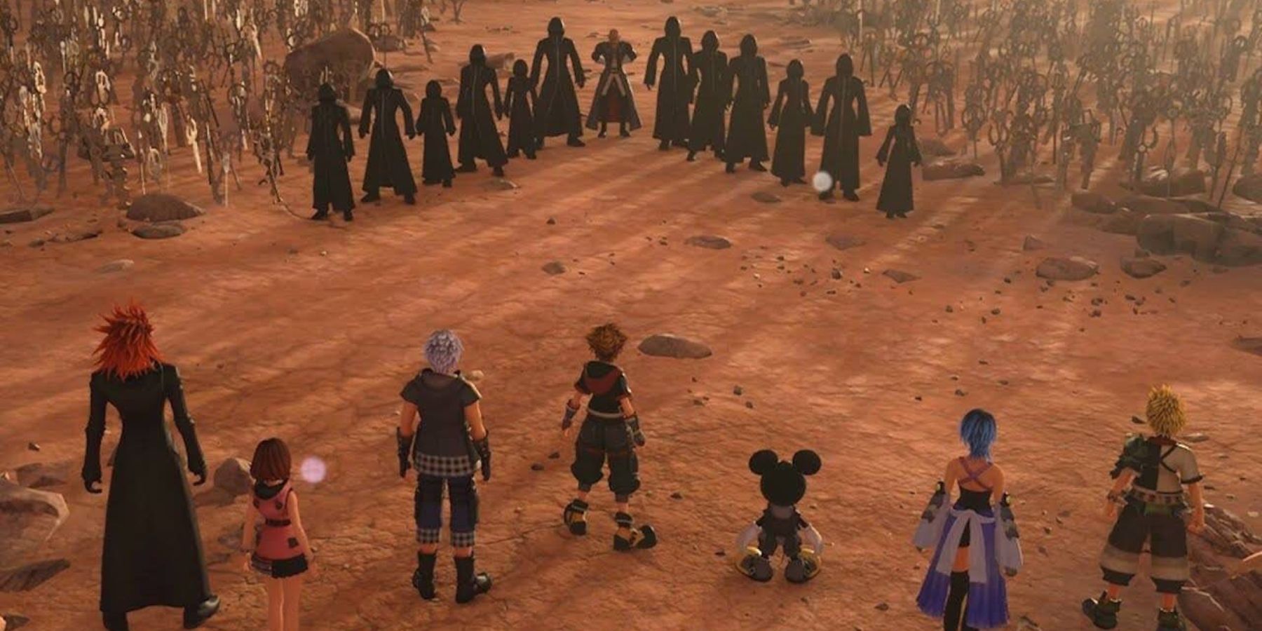 The 13 Darknesses face the 7 Lights in Kingdom Hearts 3