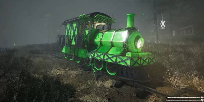 Choo-Choo Charles Green Paint Can On The Train