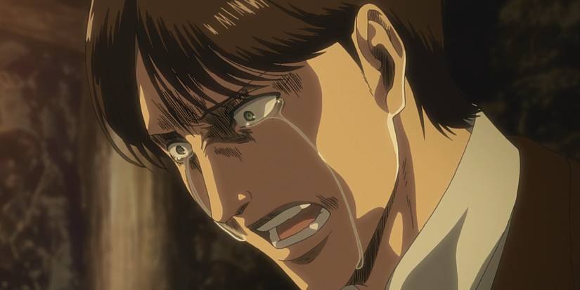 Grisha crying in the anime