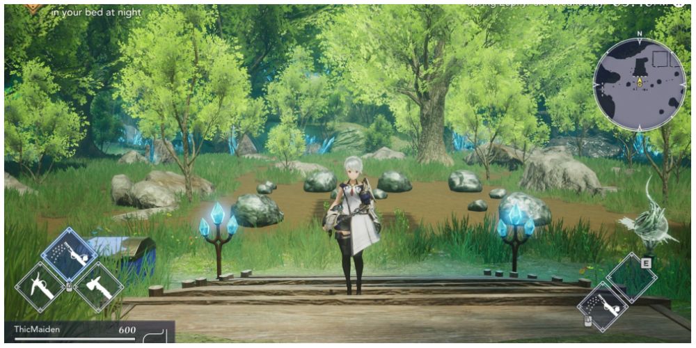 protagonist standing in the field in Harvestella