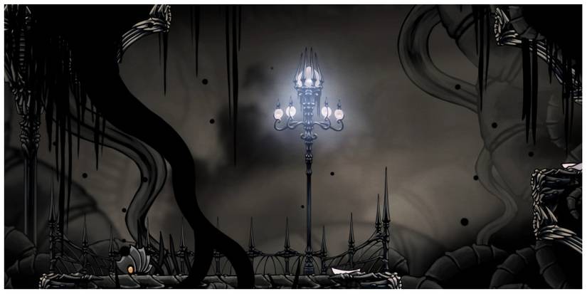 a scene from Ancient Basin in Hollow Knight