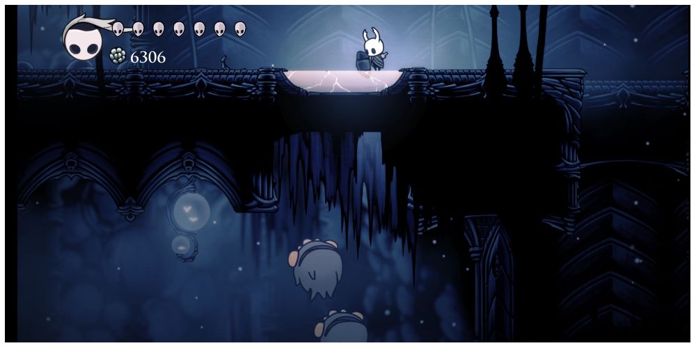a scene from Royal Waterways in Hollow Knight
