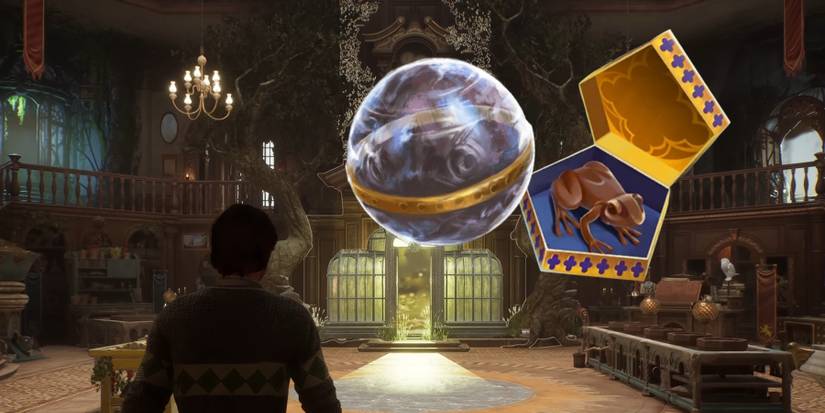 hogwarts legacy room of requirement collectibles chocolate frog cards beans remembrall memorabilia customization