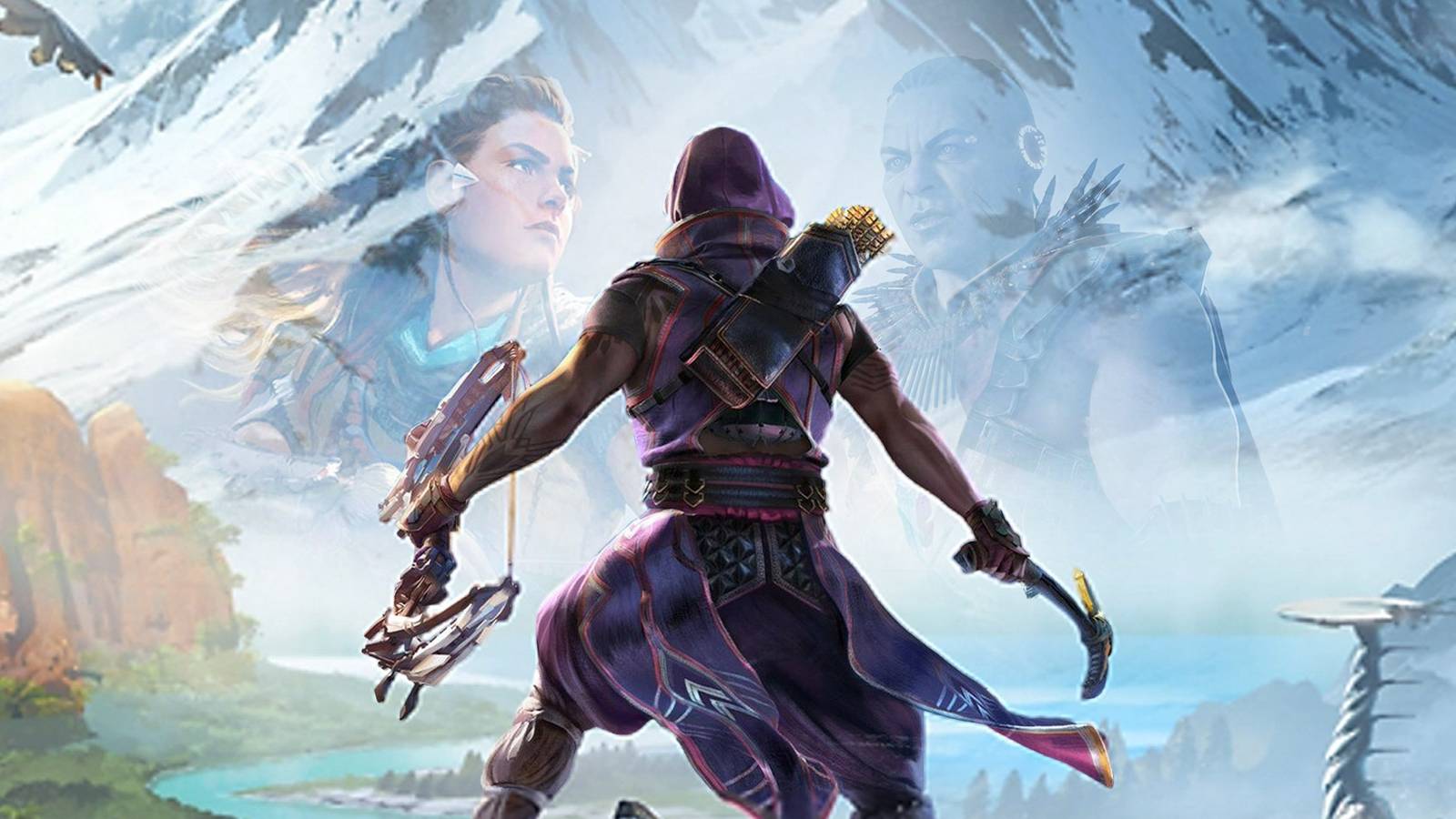 image showing horizon call of the mountain character.