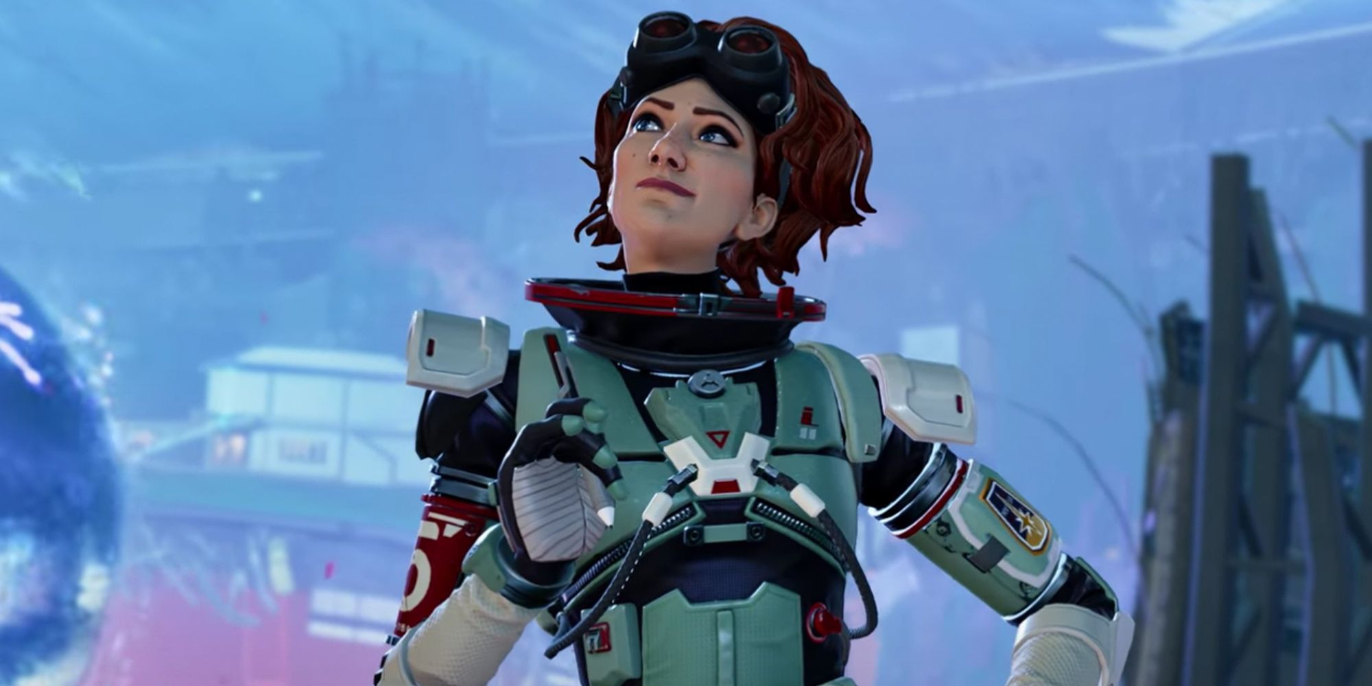 Horizon from Apex Legends looks up