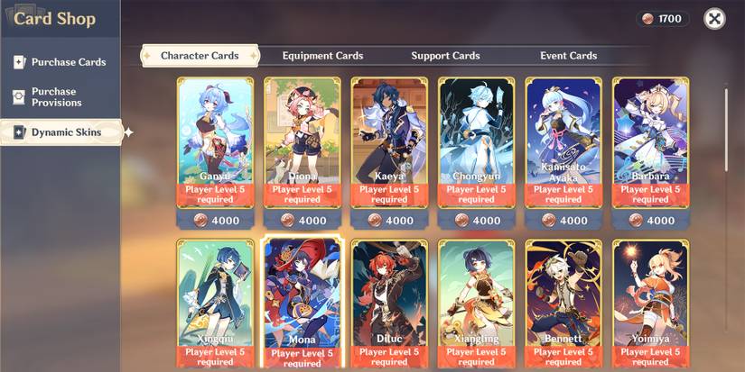 how to get character cards for genshin impact tcg