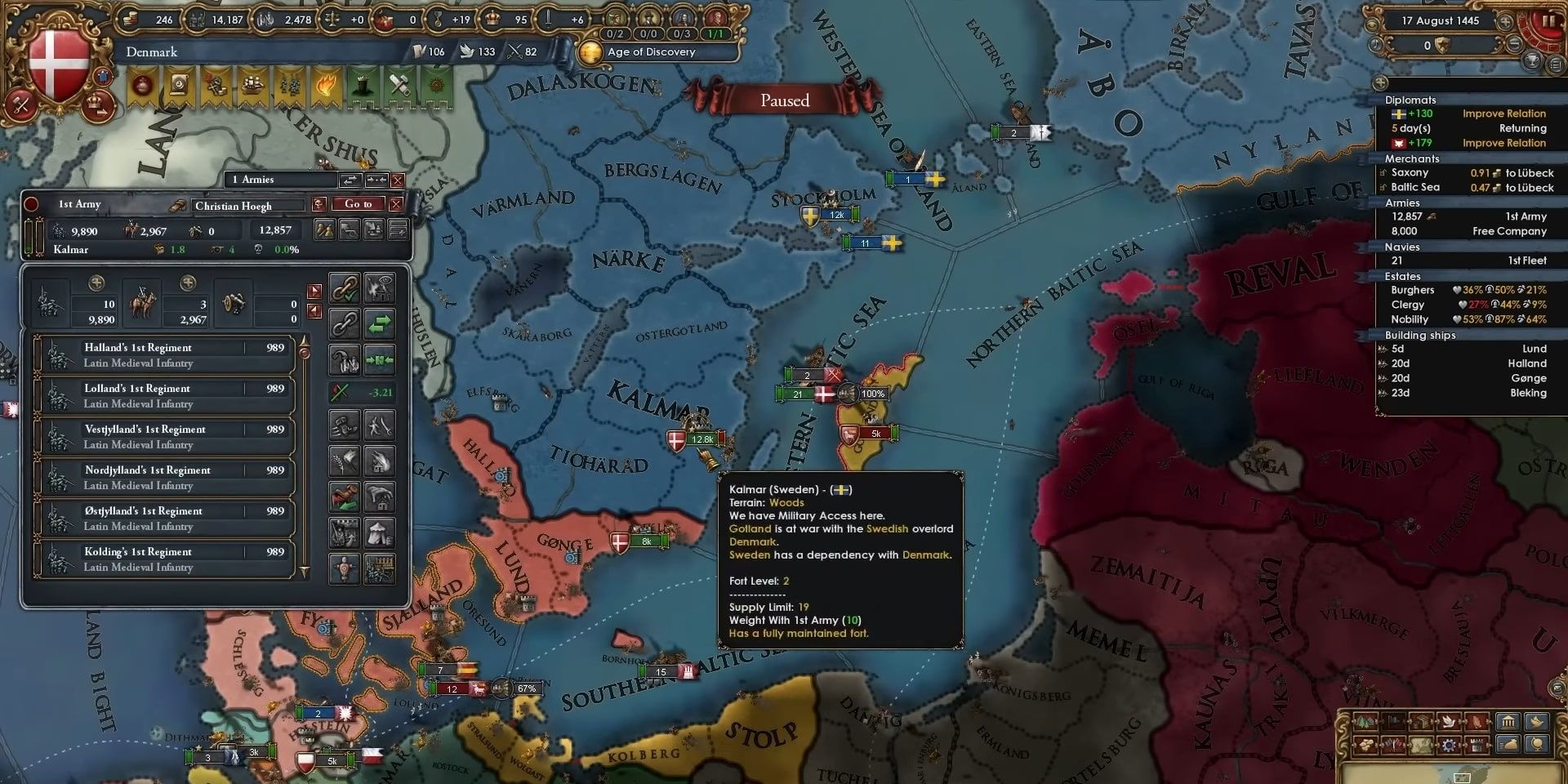 EU4 Lions Of The North Invading Gotland