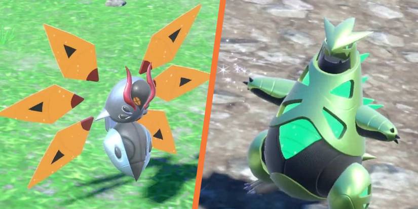 Pokemon Violet's Paradox Pokemon Iron Moth and Iron Thorns