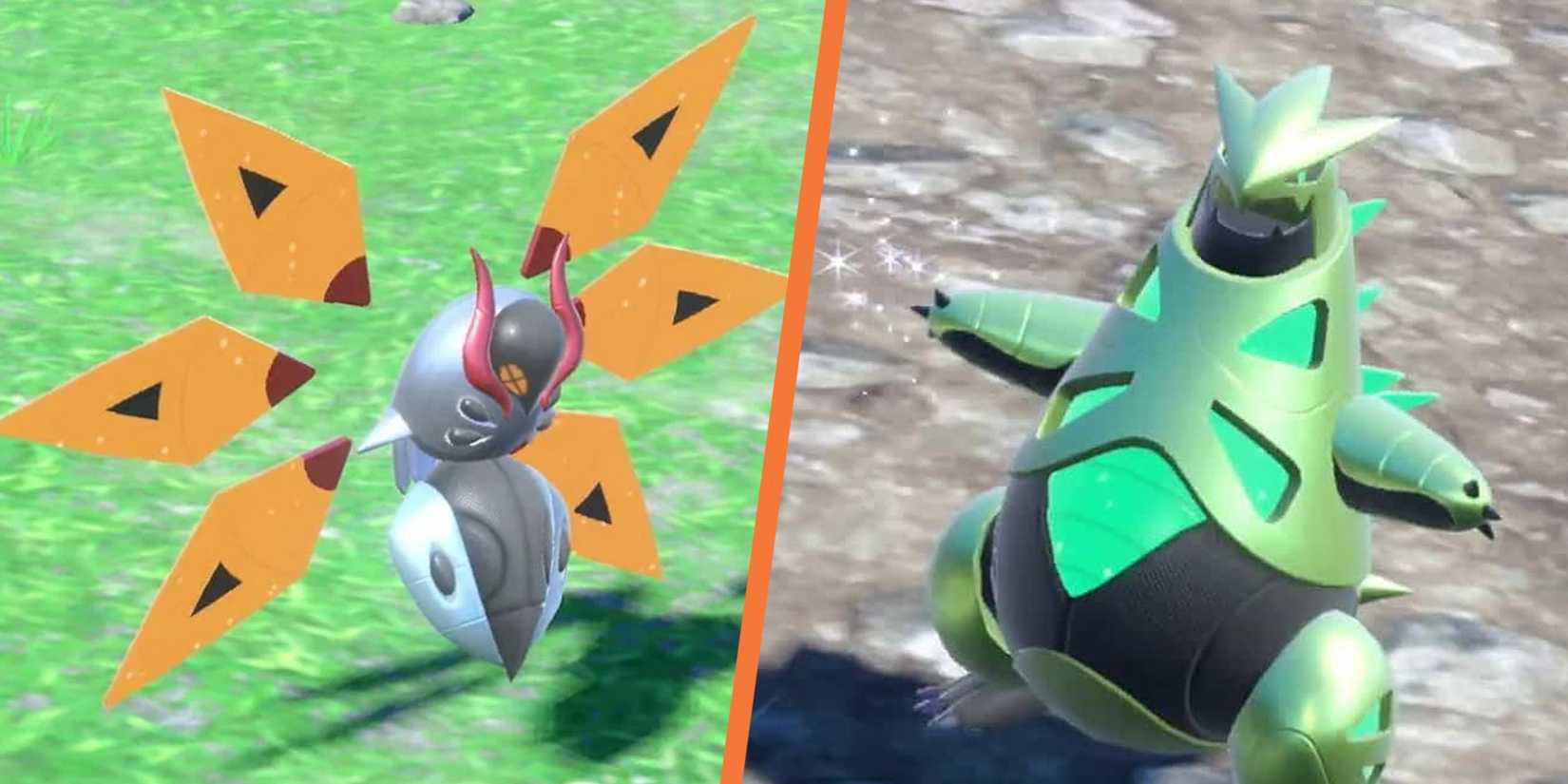 Pokemon Violet's Paradox Pokemon Iron Moth and Iron Thorns