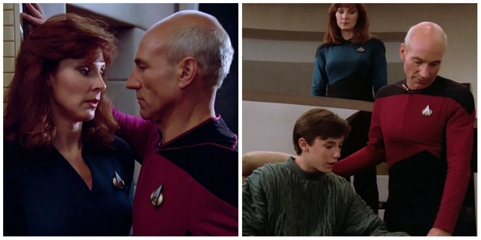 Jean Luc Picard Wesley Beverly Crusher Star Trek The Next Generation