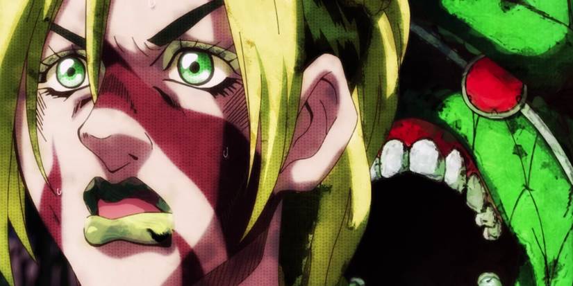 Jolyne being attacked by Yo Yo Ma