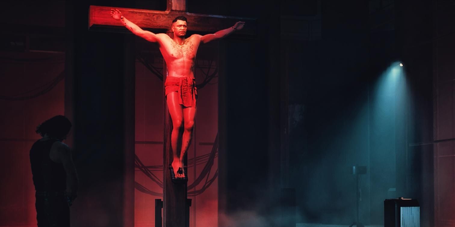 Joshua getting crucified in Cyberpunk 2077