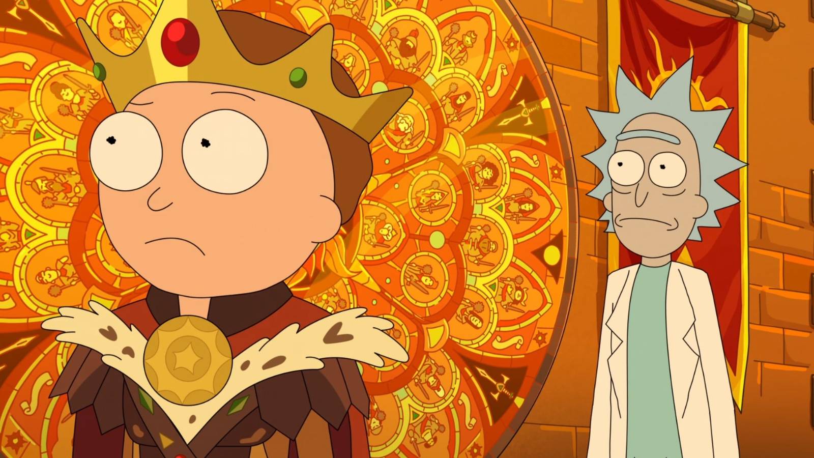 King Mortaniel and Rick in Rick and Morty season 6 episode 9