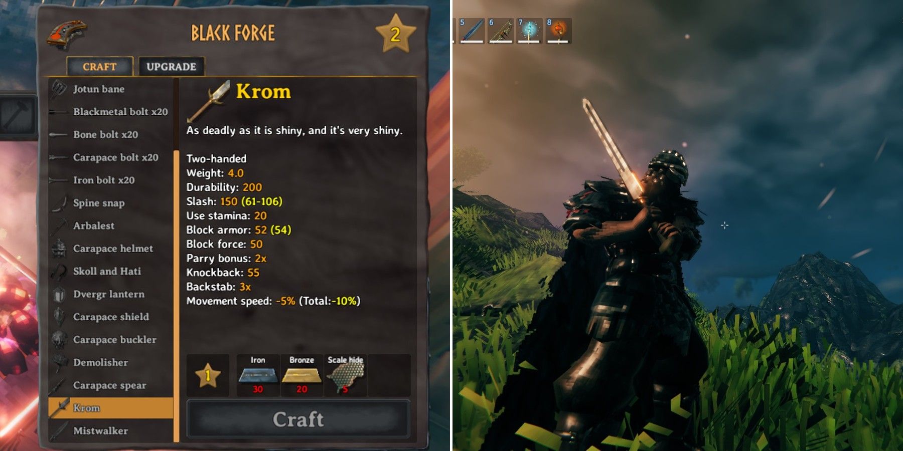 krom stats in valheim