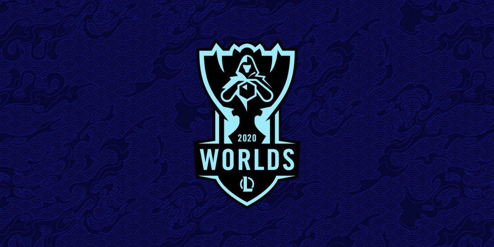 League of Legends Worlds logo on a blue background