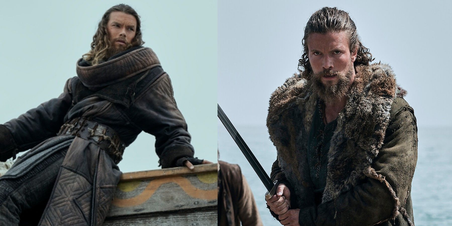 Leif and Harald in Vikings: Valhalla season 2 split image