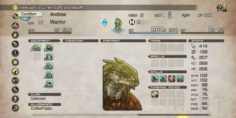 A Lizardman warrior in Tactics Ogre Reborn