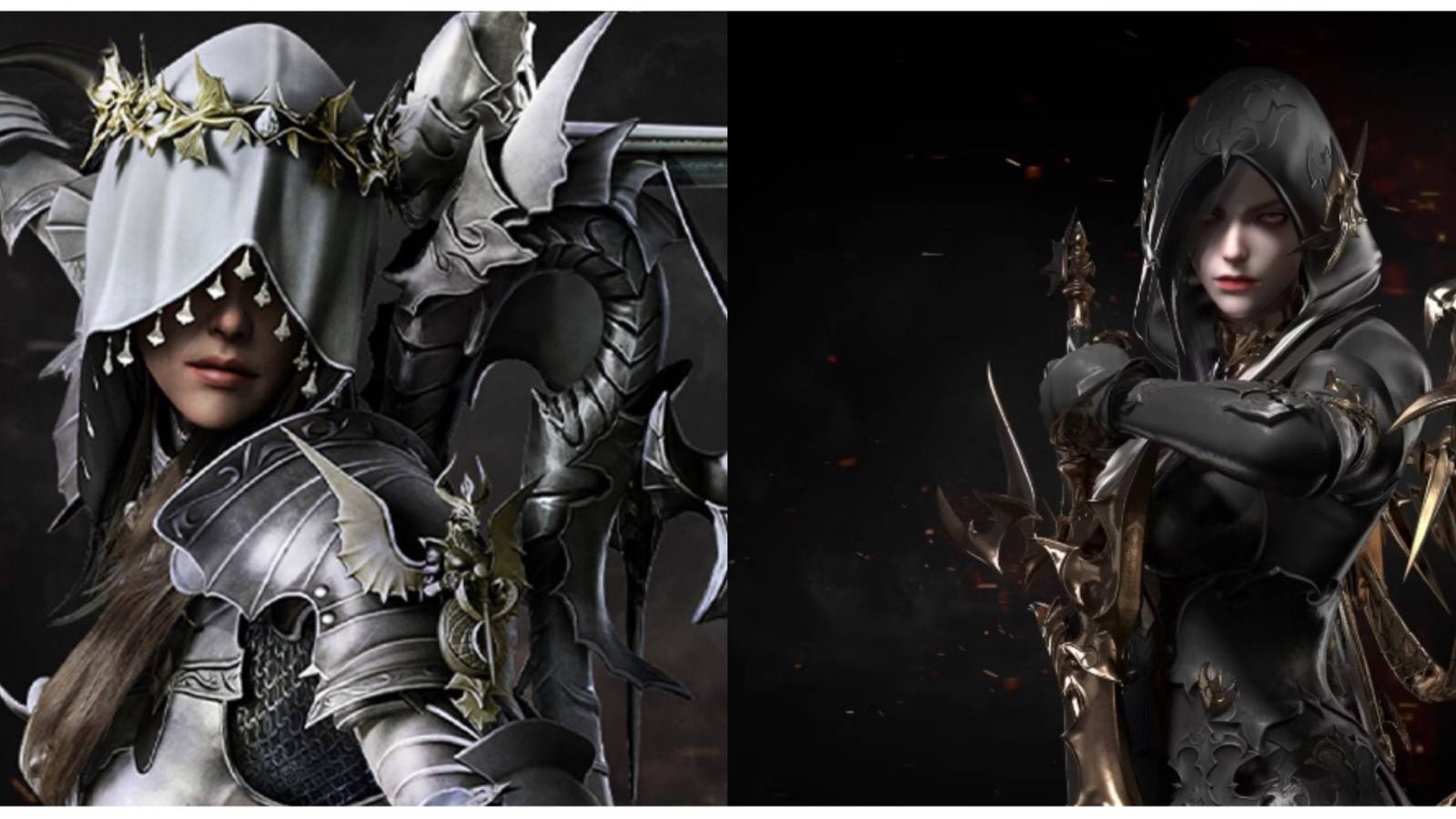 split image of two different Deathblades in Lost Ark