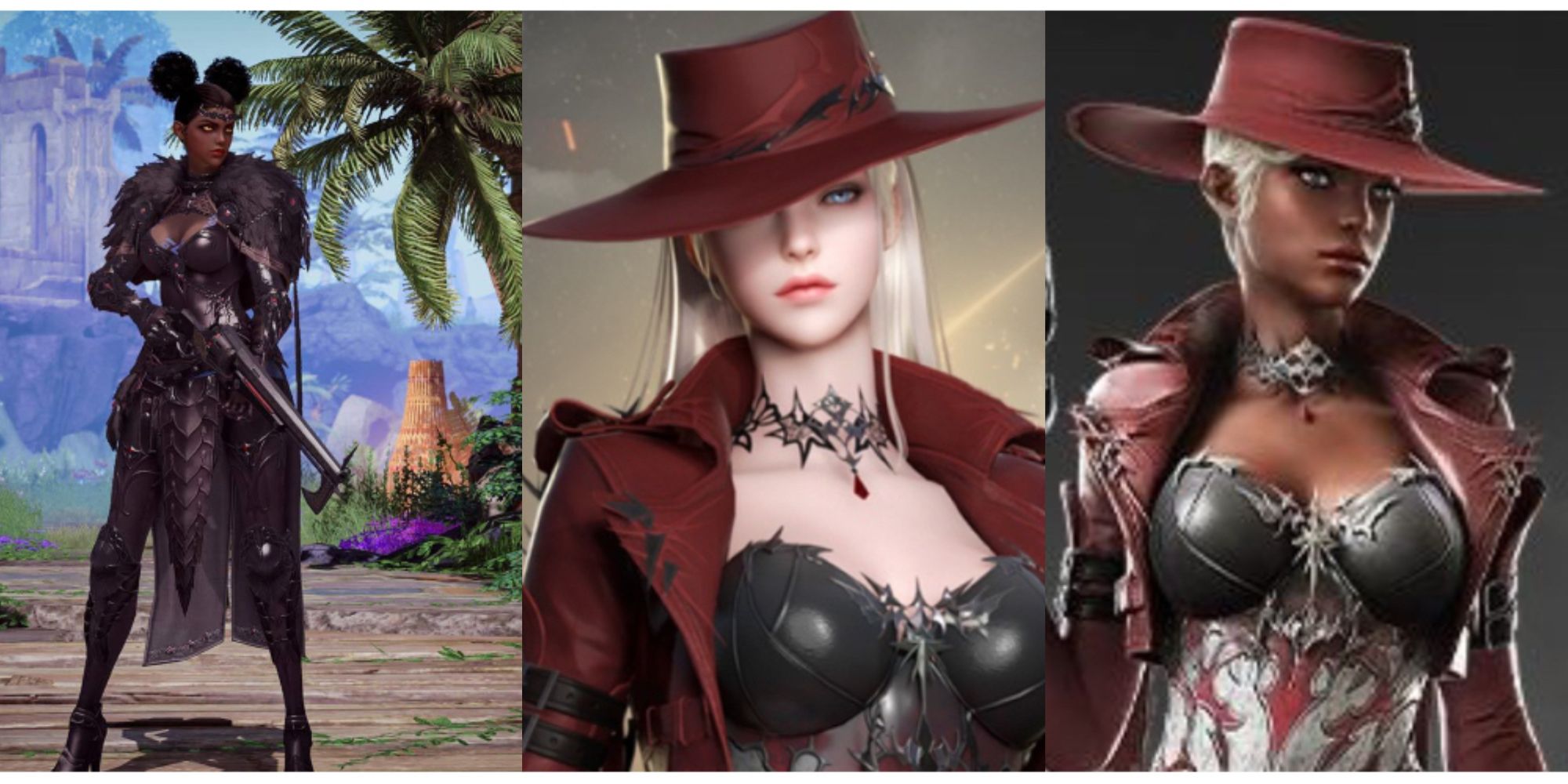 split image of three Gunslingers in Lost Ark