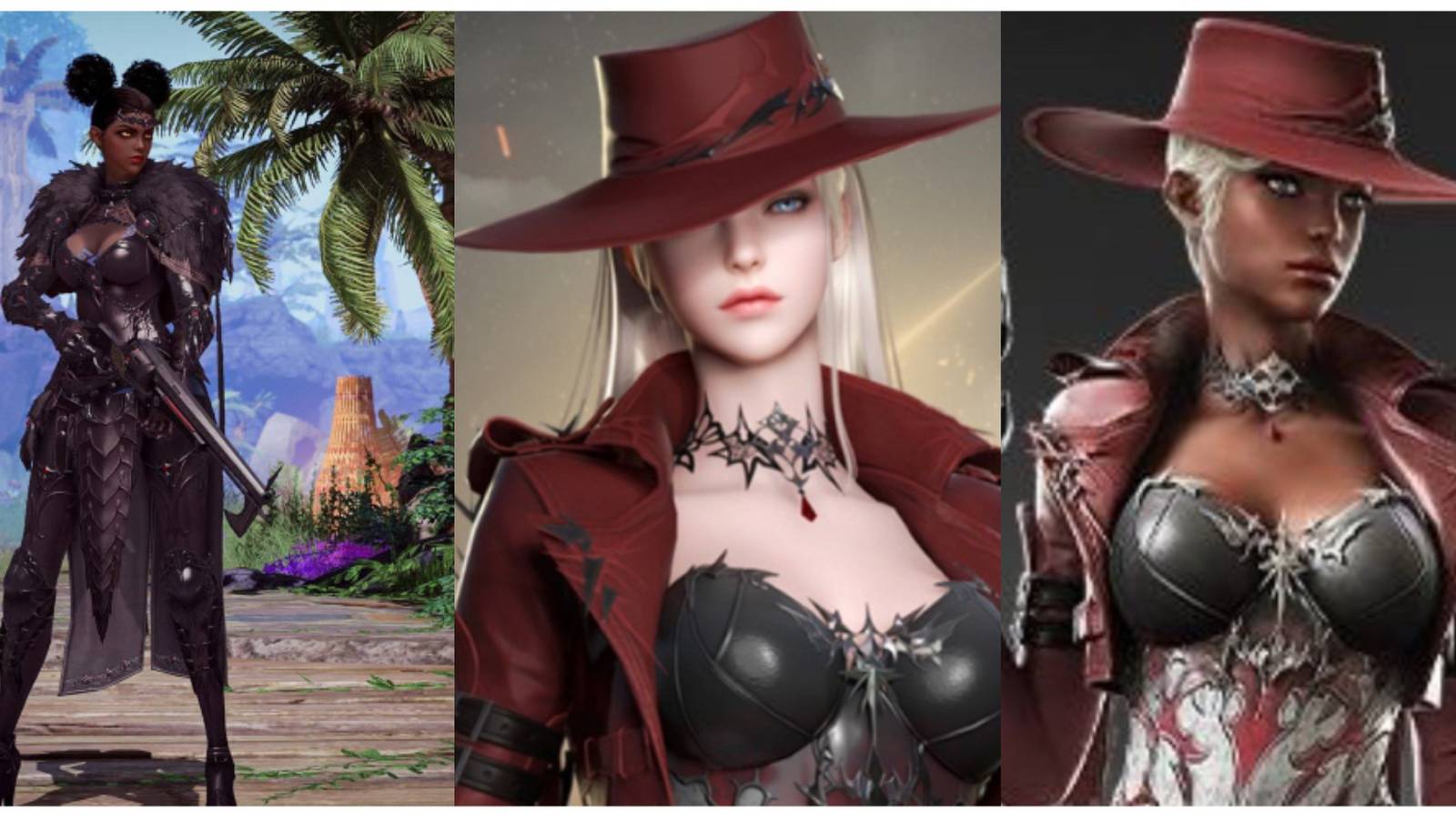 split image of three Gunslingers in Lost Ark
