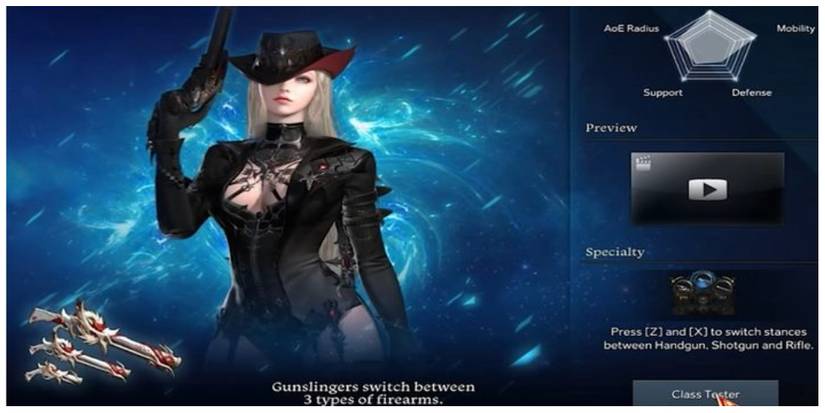 Gunslinger information screen in Lost Ark