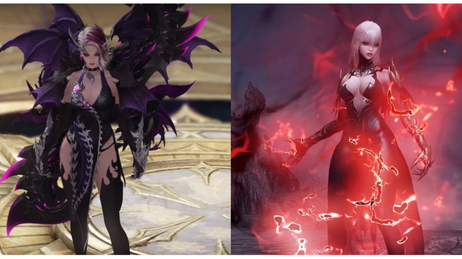 split image of two Shadowhunters in Lost Ark