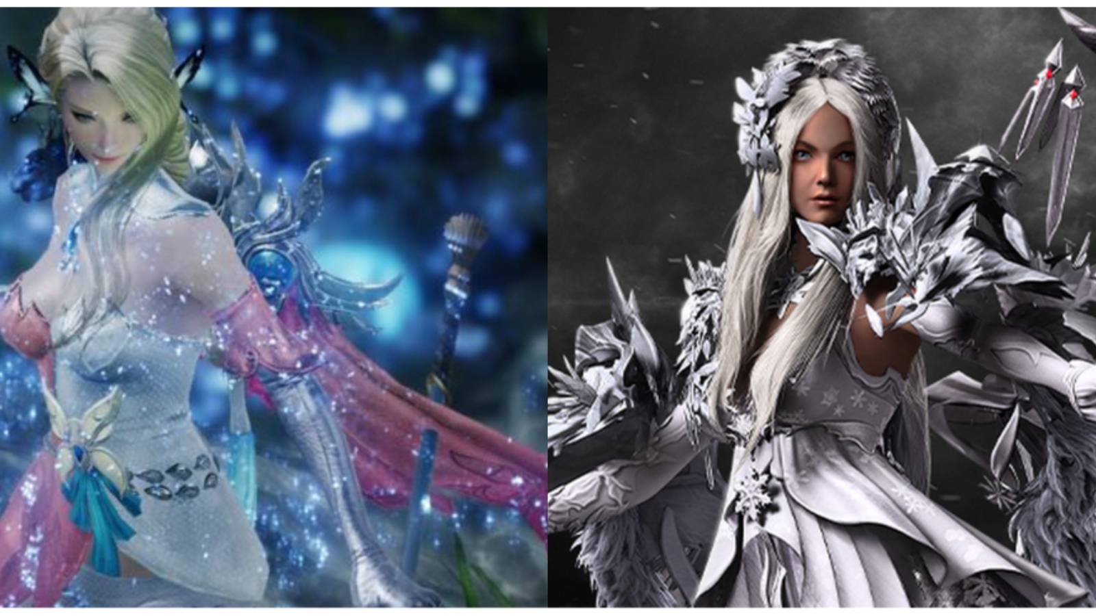 split image of two different Summoners in Lost Ark