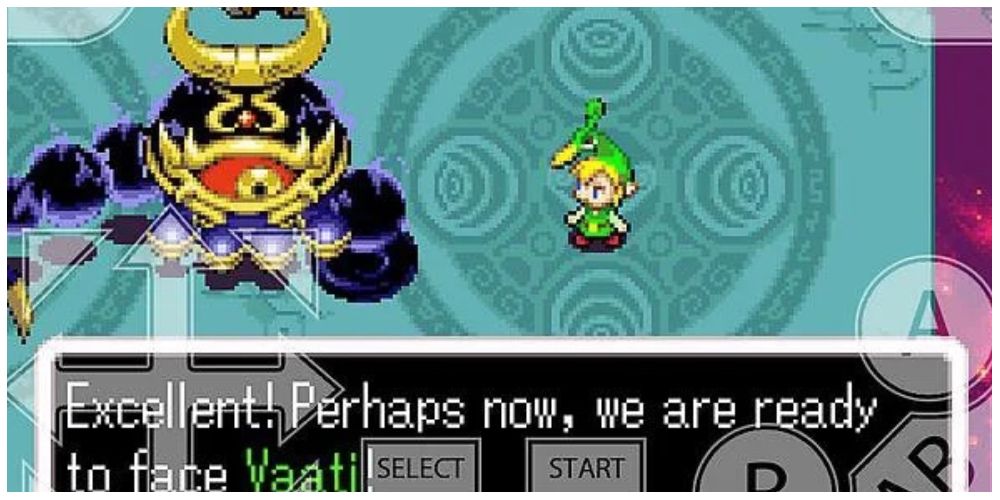 Link and Ezlo in The Minish Cap