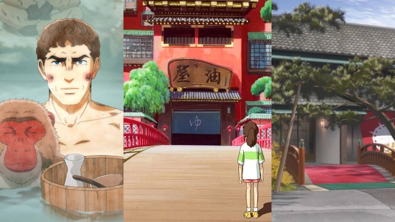Lucius in Thermae Romae Novae, bathhouse in Spirited Away, bathhouse in Fruits Basket