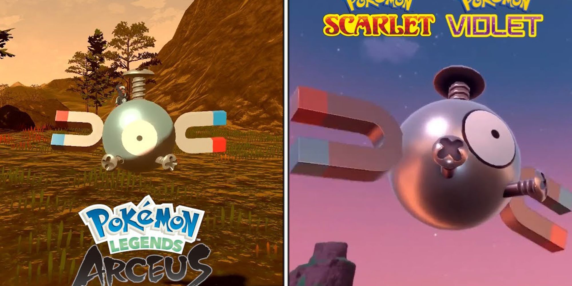Magnemite In Legends Arceus & Pokemon Scarlet & Violet Graphics Comparison