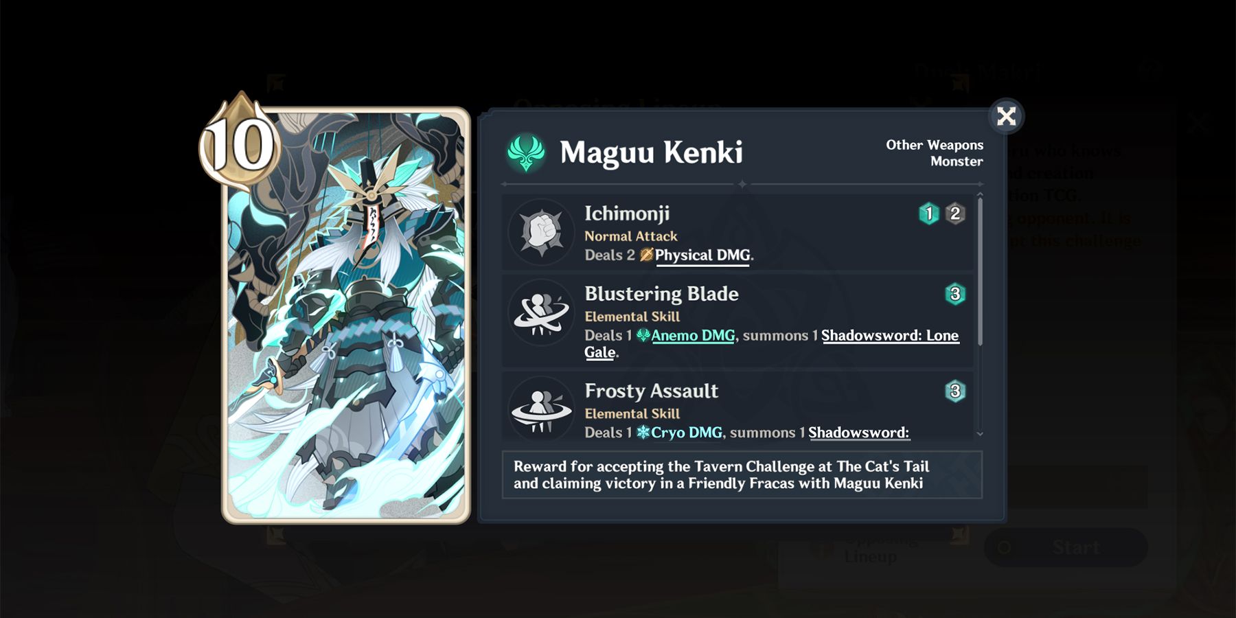 maguu kenki in genshin impact tcg