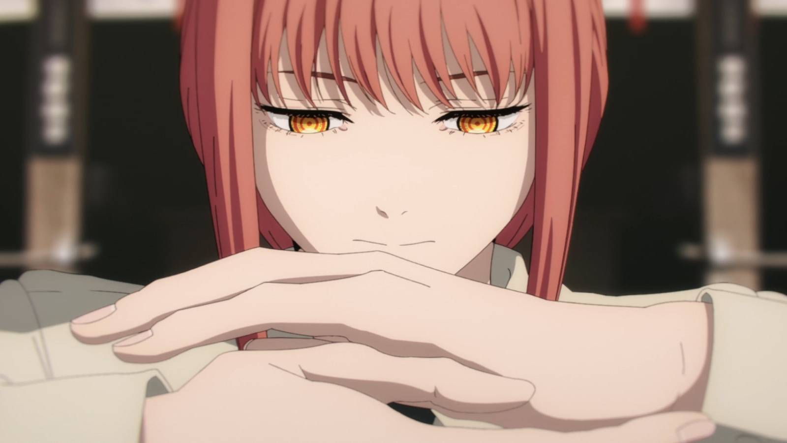 Makima focused on gesture