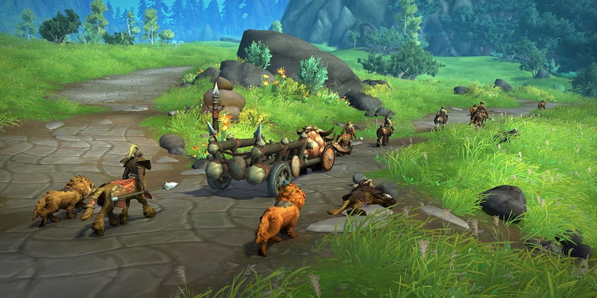 Maruuk Centaur heading out on the Grand Hunt event in World of Warcraft: Dragonflight