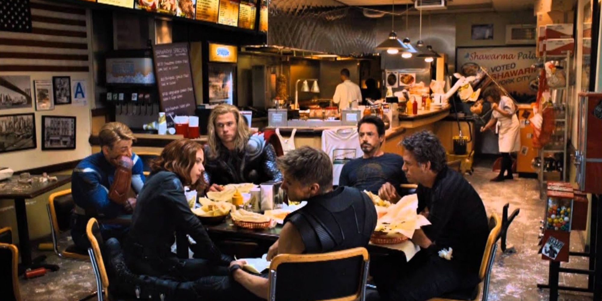 Marvel Best Post-Credit Scenes The Avengers Shawarmas