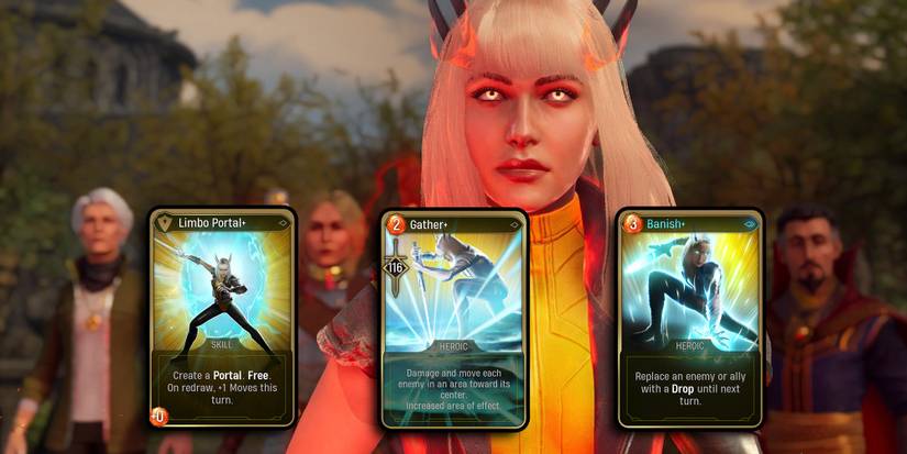 Marvel Midnight Suns - Magik's Best Card Upgrades Over Image Of Her Activating Limbo Portal In Cutscene
