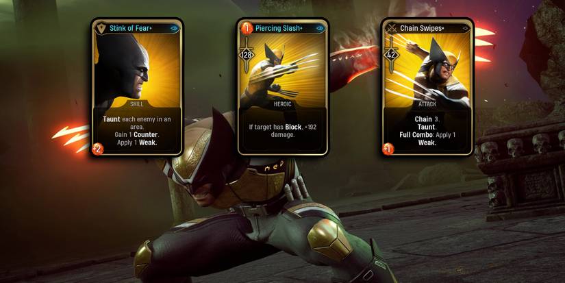 Marvel Midnight Suns - Wolverines Best Cards Over Image Of Him In-Game