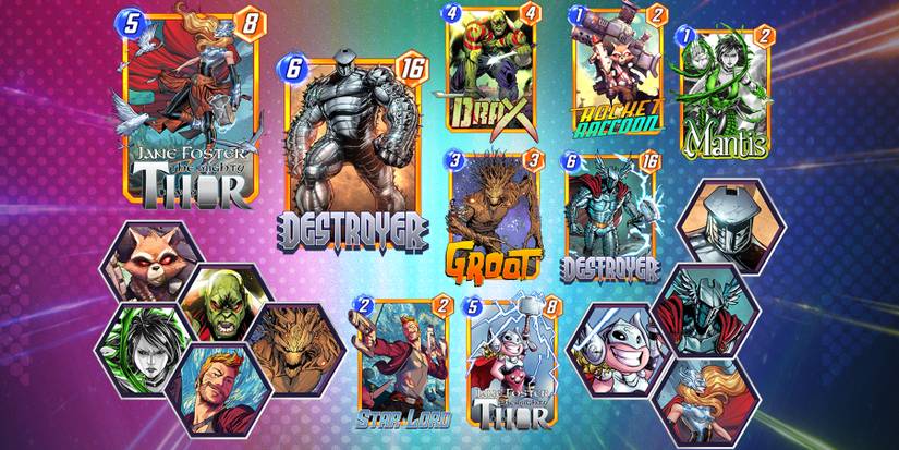 marvel snap cards and avatars