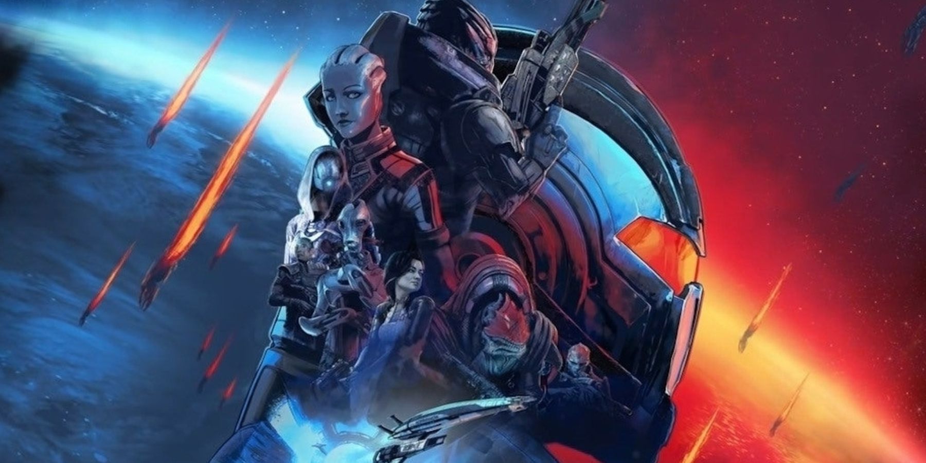 Mass Effect Legendary Edition promo art in space