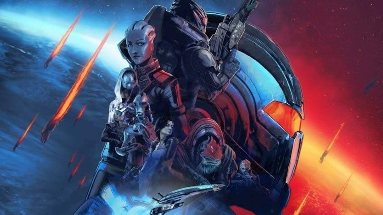 Mass Effect Legendary Edition promo art in space
