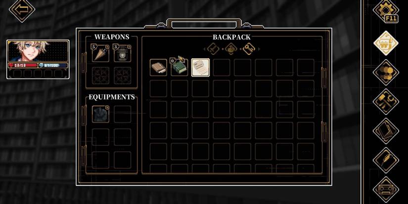 the Tab menu from Depersonalization 