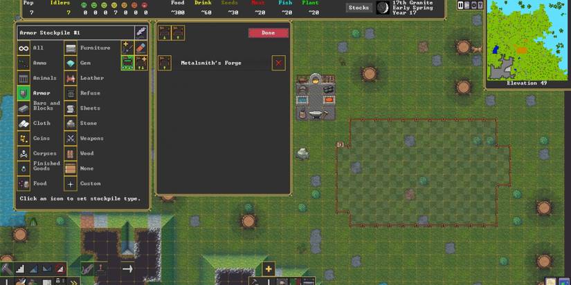 Dwarf Fortress Menu Armor