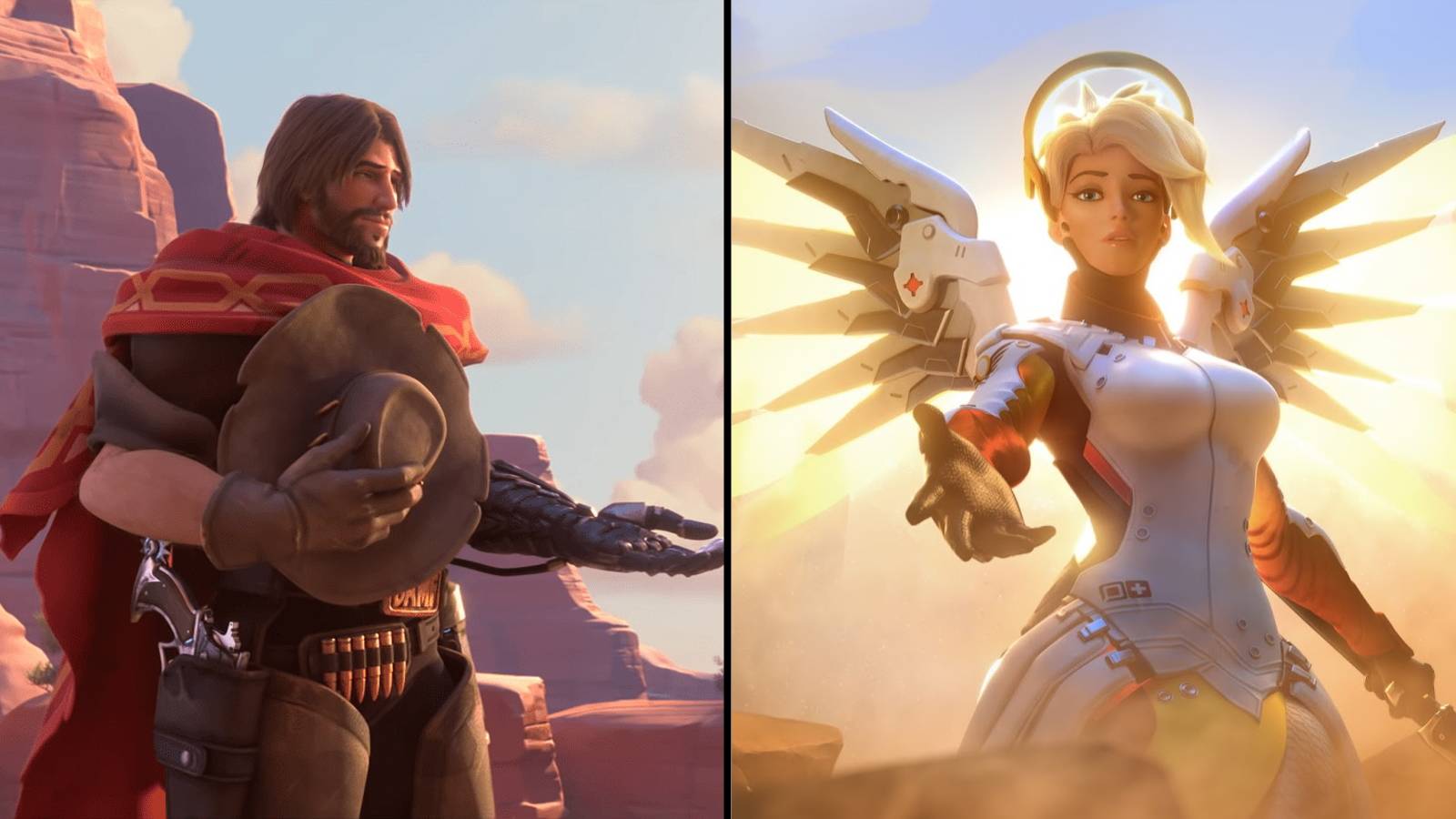 Mercy and Cole Cassidy from Overwatch