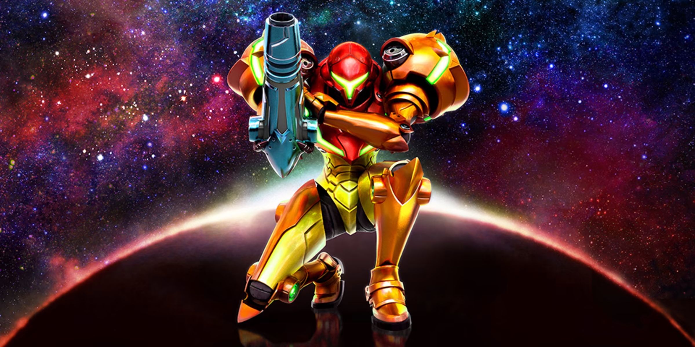 Samus in armor from the Metroid series