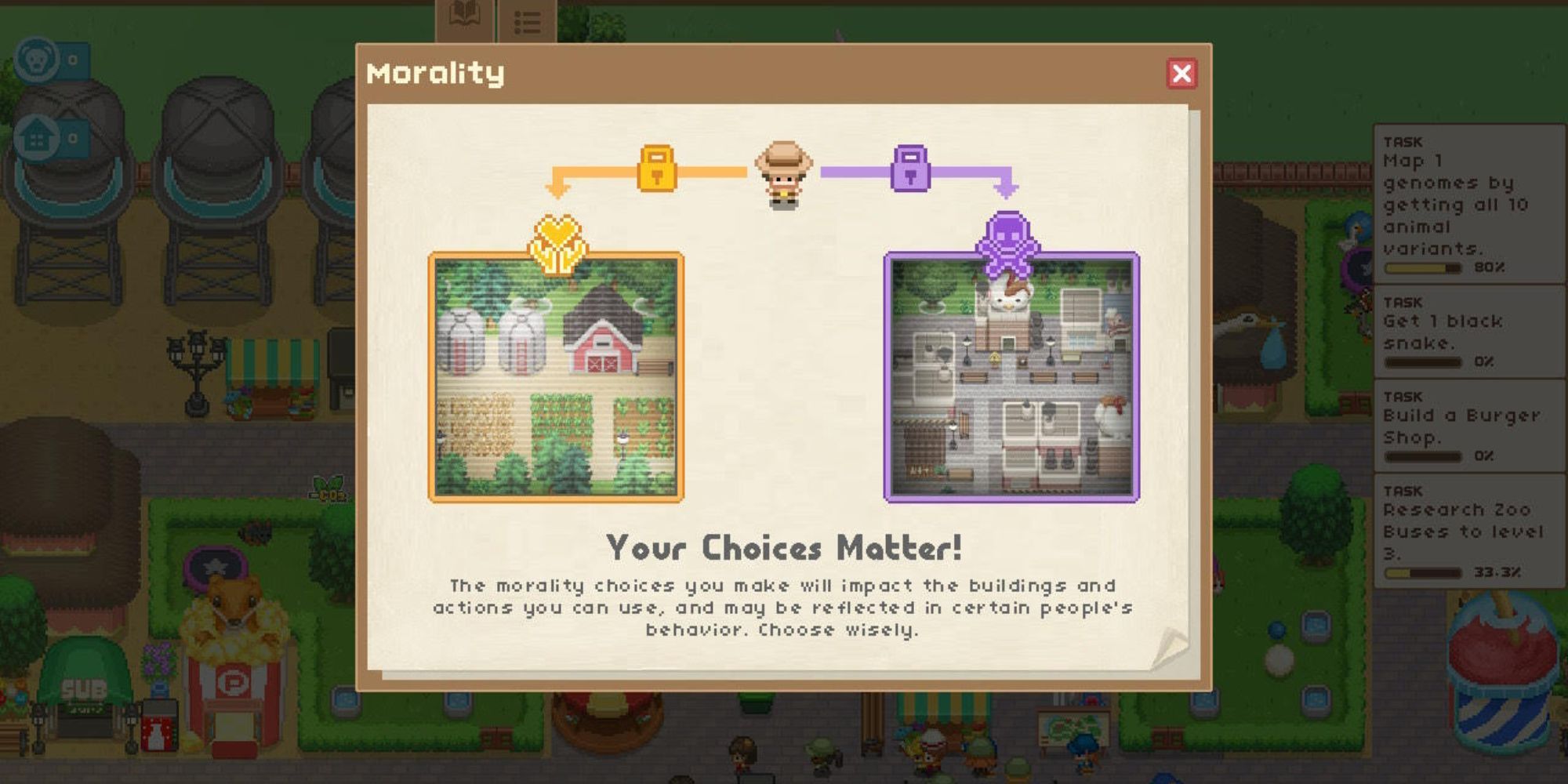 The Morality tutorial in Let's Build A Zoo