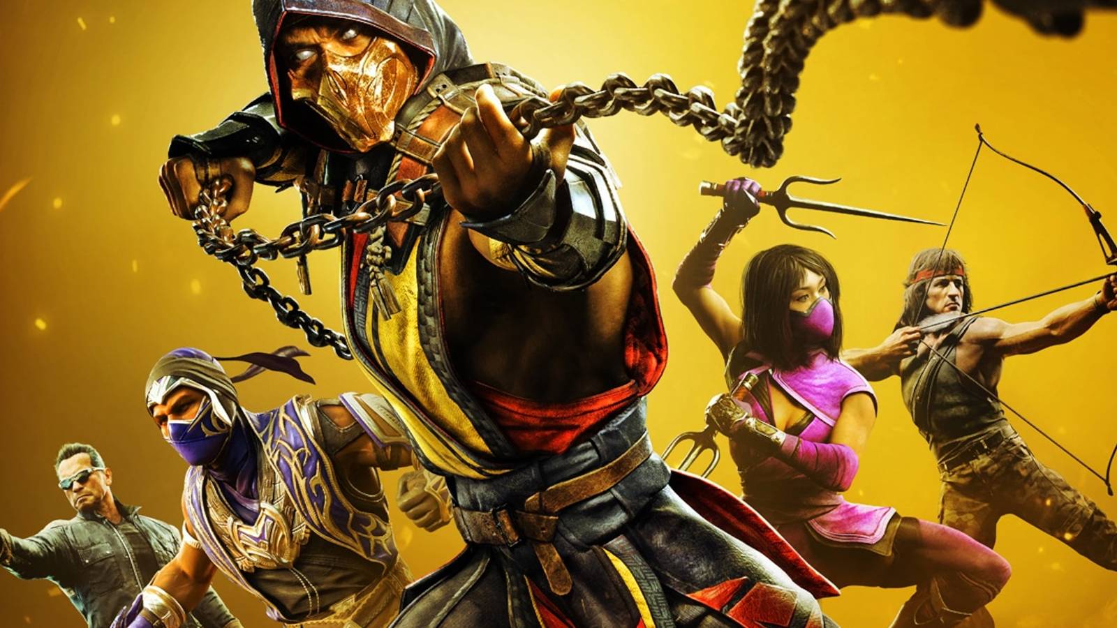 scorpion and other mortal kombat 11 characters