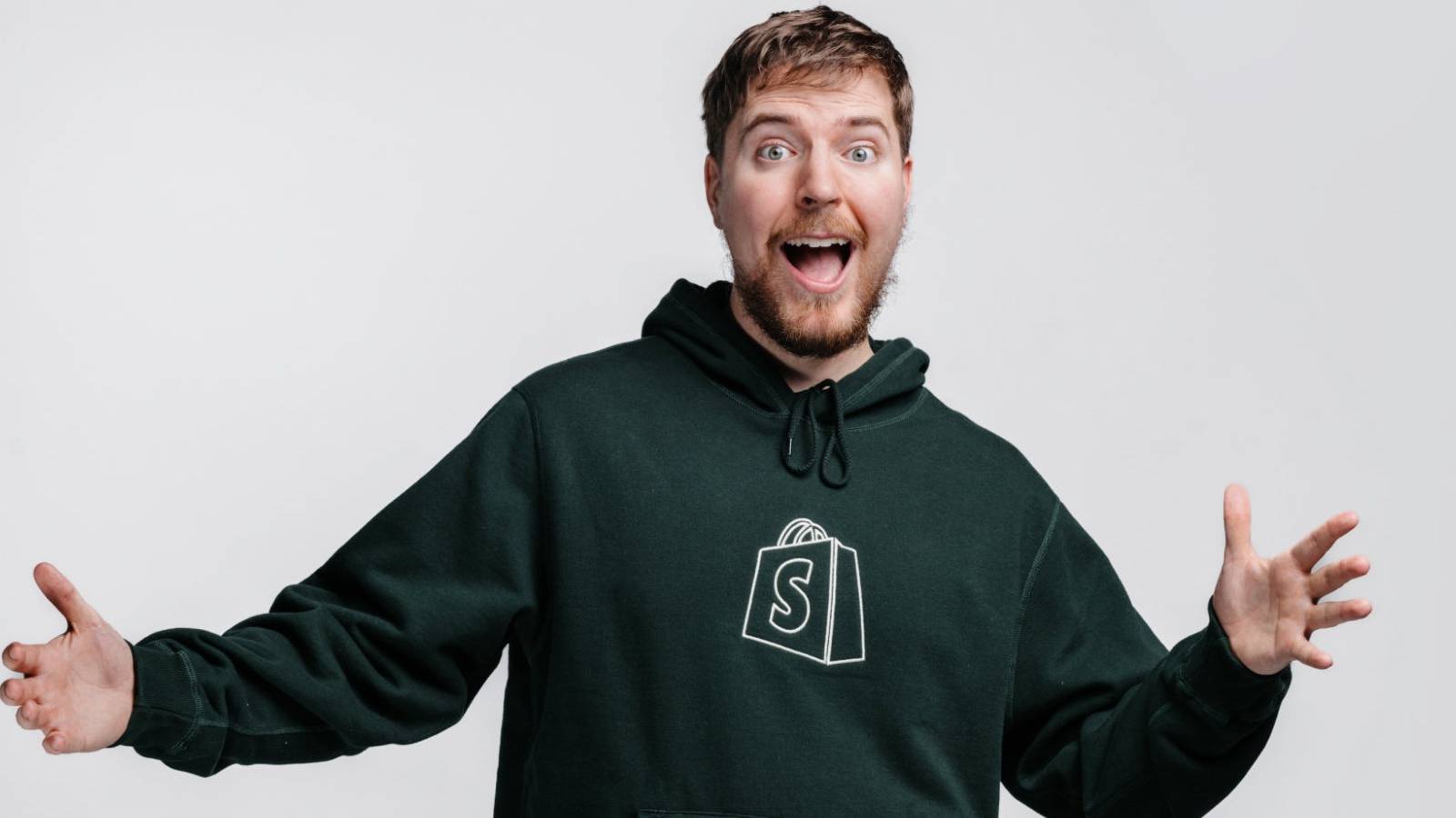 mrbeast gray background